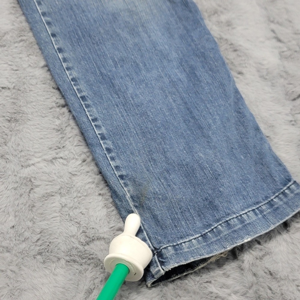 Diesel Jeans Mens 32x33‎ Blue Straight Distressed Motor Club Patch Biker Y2K - Picture 6 of 16